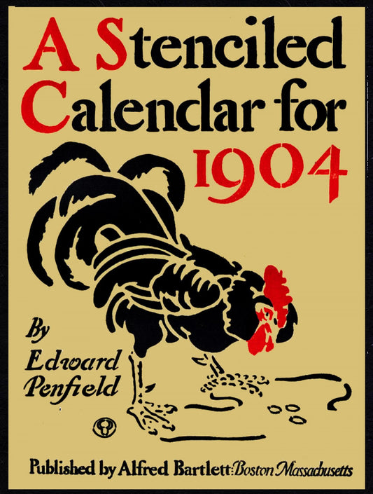 A stenciled calendar for 1904