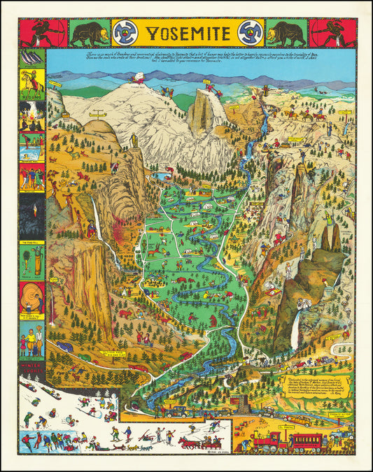 1931 Yosemite National Park Map