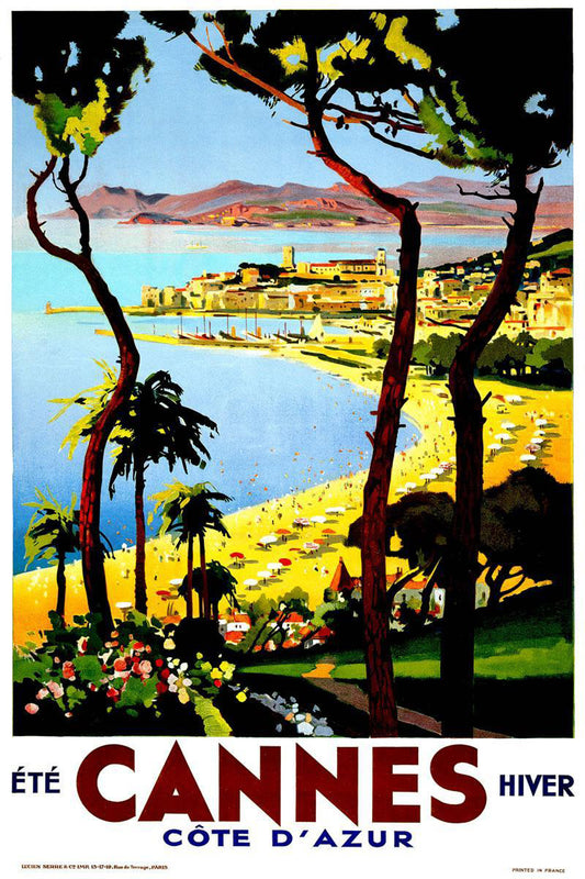 Cannes - France Vintage Travel Poster