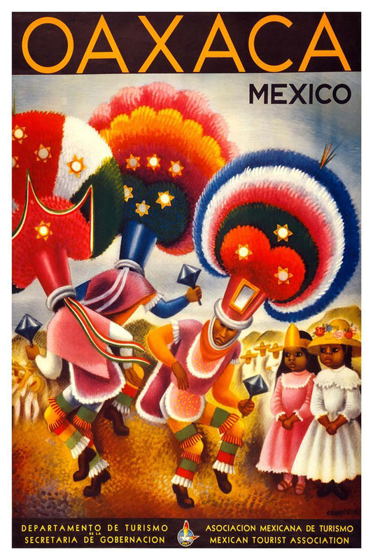Oaxaca Mexico Vintage Travel Poster