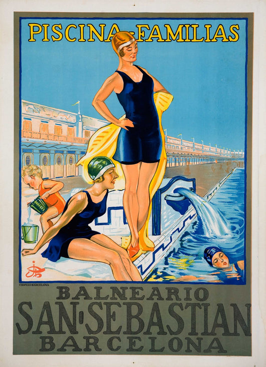 Vintage Bathing Suite Spanish Poster