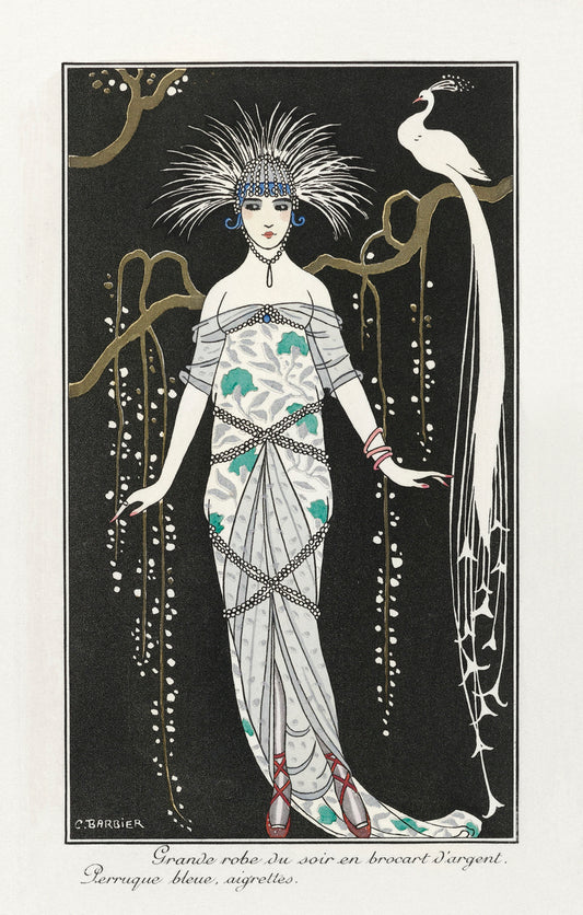 Art Deco Era Fashion Illustration Poster