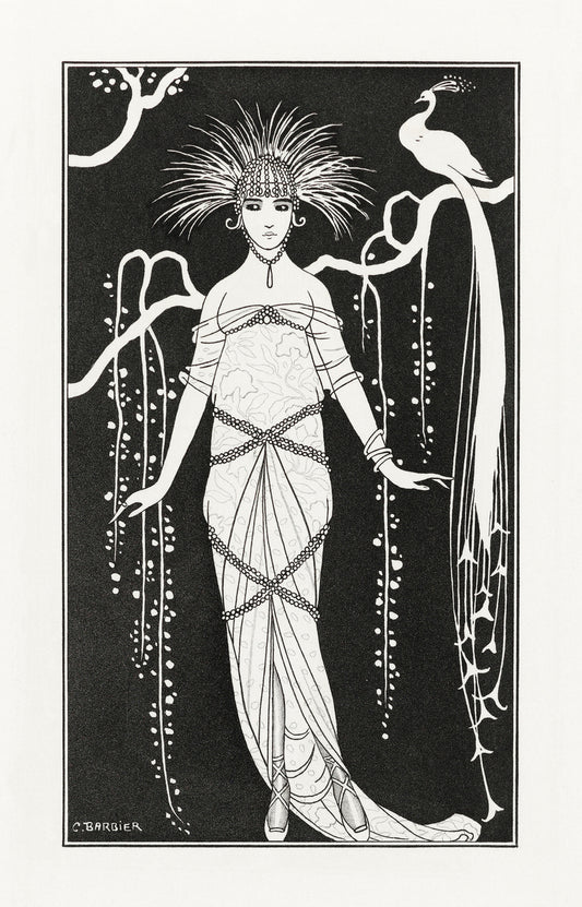 Art Deco Woman in Vintage Illustration