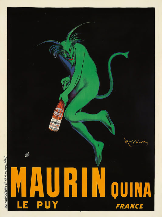 Maurin Quina Demon Vintage Ad Poster