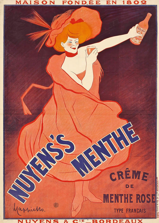 Nuyen's Menthe Vintage Ad Poster