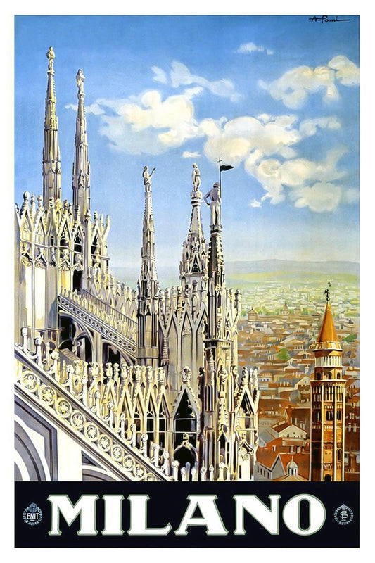 Milano Vintage Travel Poster