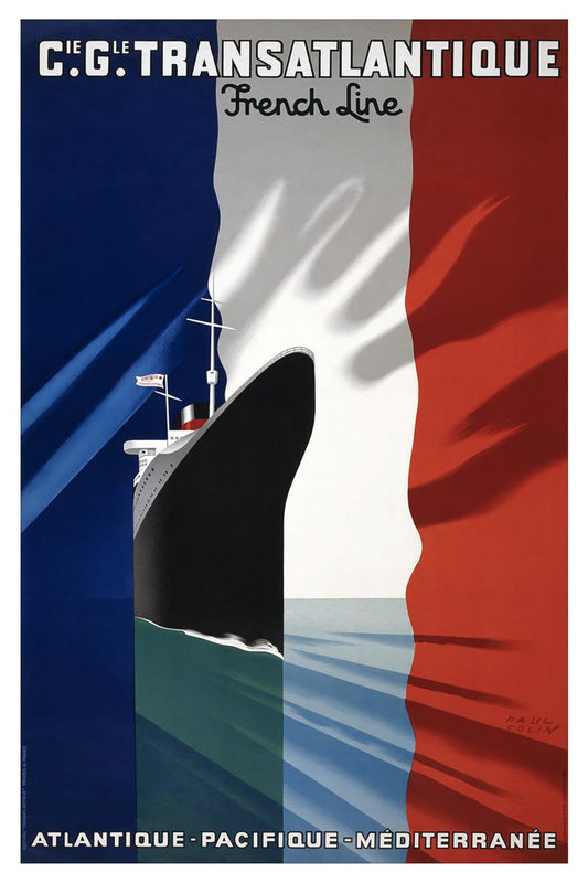 C.G. Transatlantique Vintage Poster