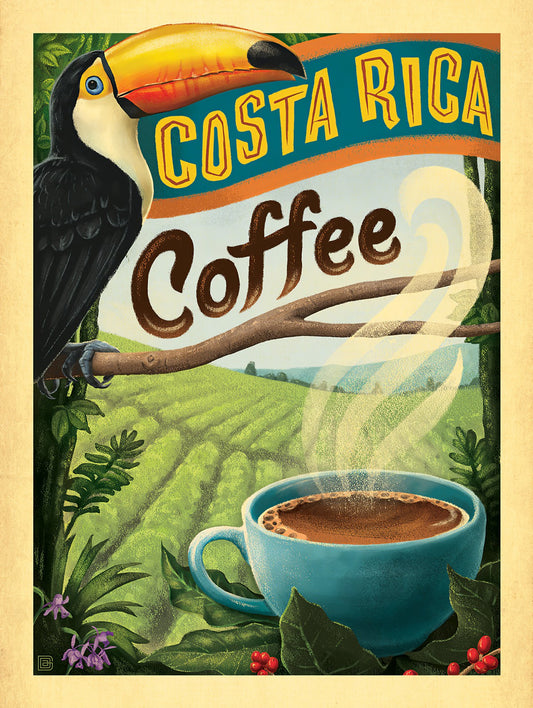 Costa Rica Coffee Poster
