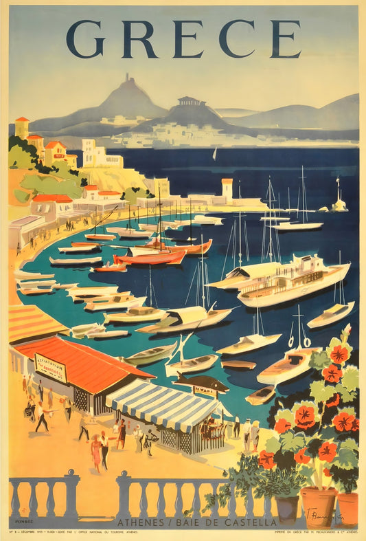 Greece Original Vintage Travel Poster