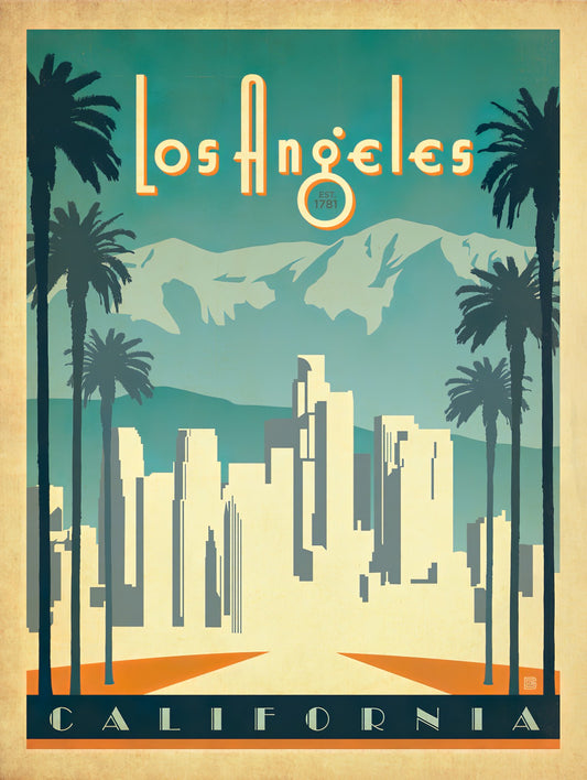 Los Angeles California Travel Poster