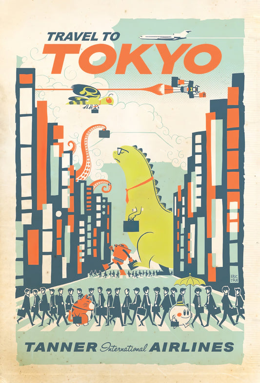 Tanner International Airlines Travel to Tokyo poster