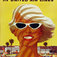 United Airlines Southern California Vintage Poster