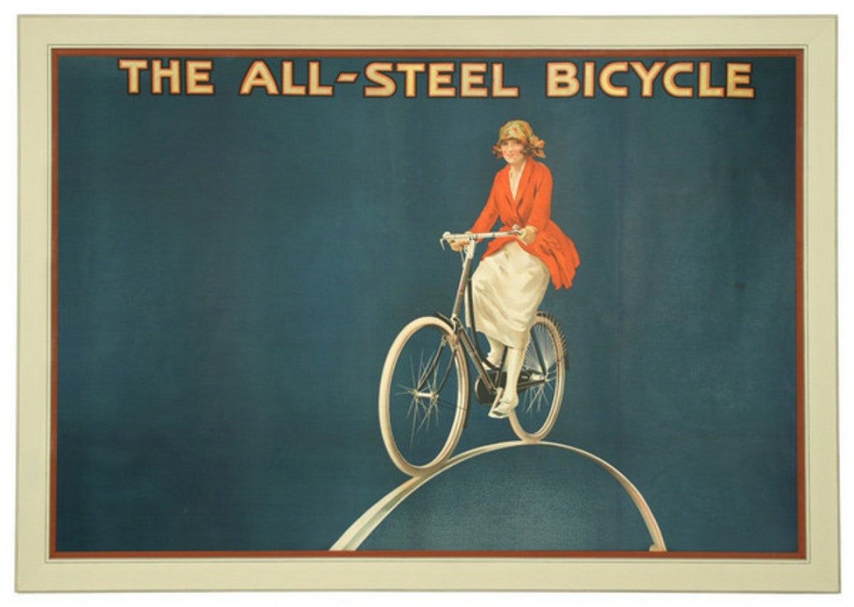 Vintage Cycling Poster for Raleigh Bicycle