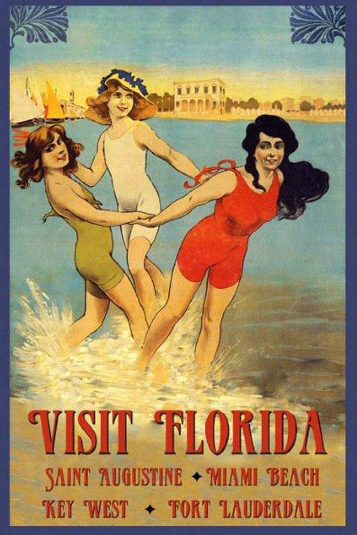 Visit Florida Vintage Travel Poster