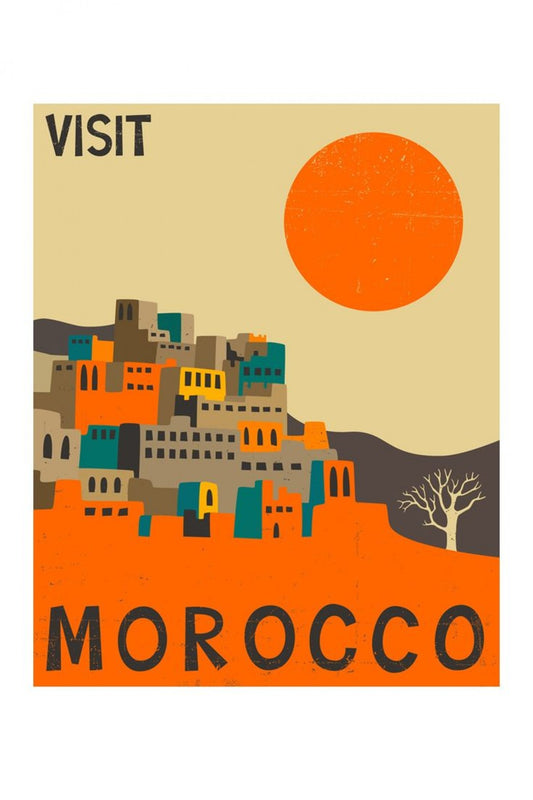 Morocco Vintage Travel Poster