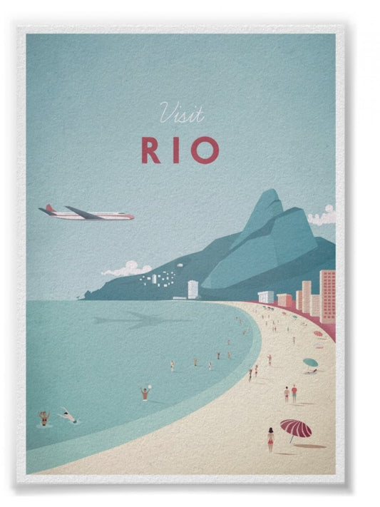 Visit Rio Vintage Travel Poster
