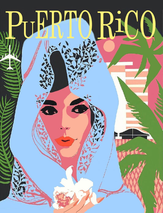 Woman from Puerto Rico Vintage Art Print