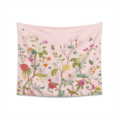Pink Butterfly Garden Meadow Tapestry