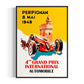 Perpignan Car Race Vintage Poster