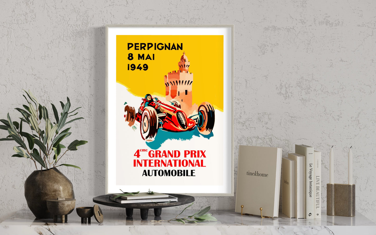Perpignan Car Race Vintage Poster