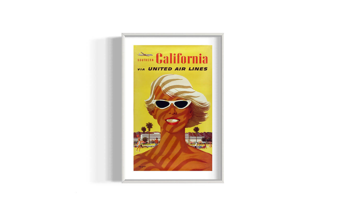 United Airlines Southern California Vintage Poster
