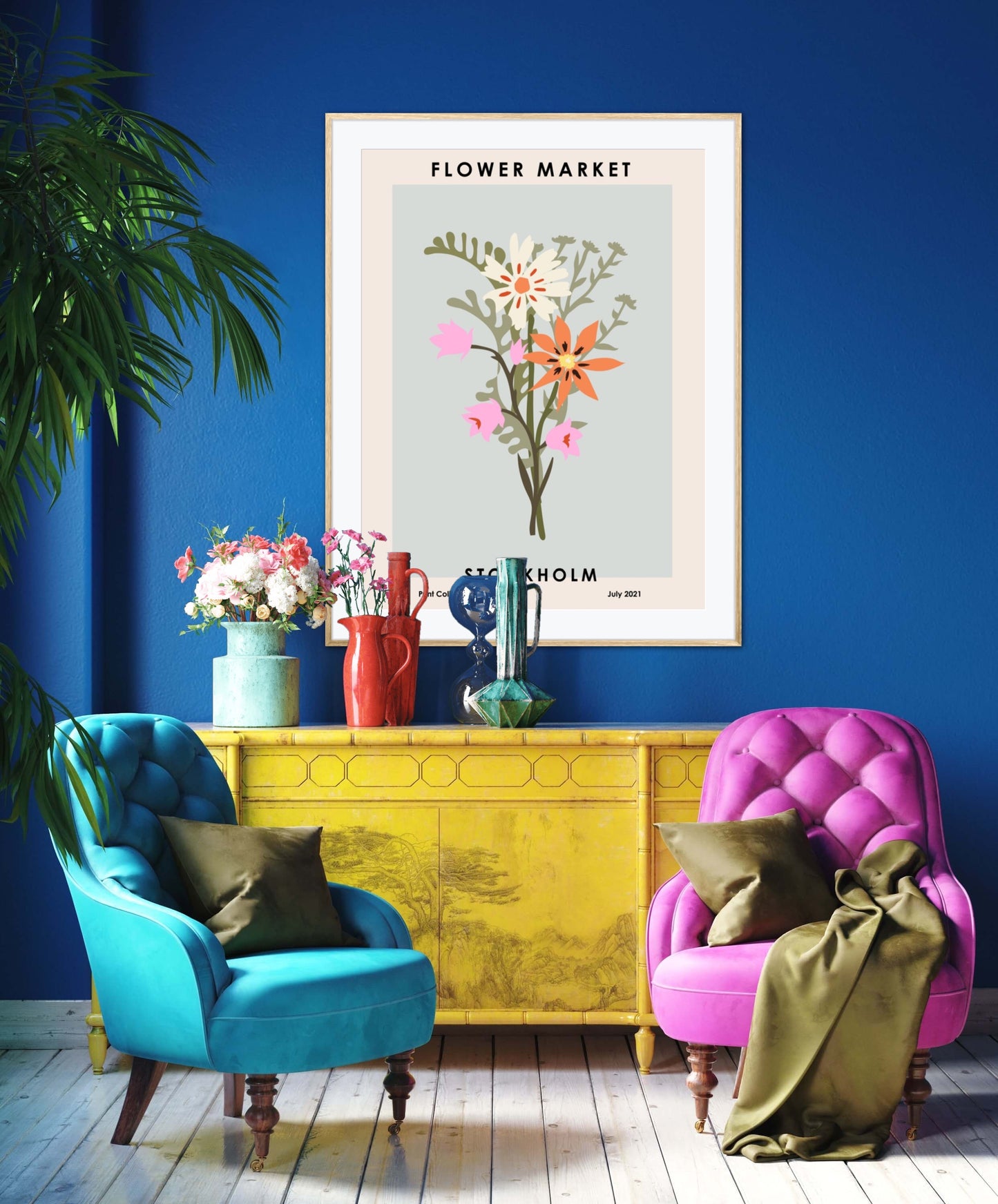 Stockholm Flower Market Print Premium Matte Paper Poster