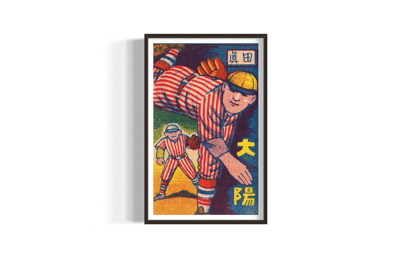 Vintage Japanese Menko Card Baseball Art
