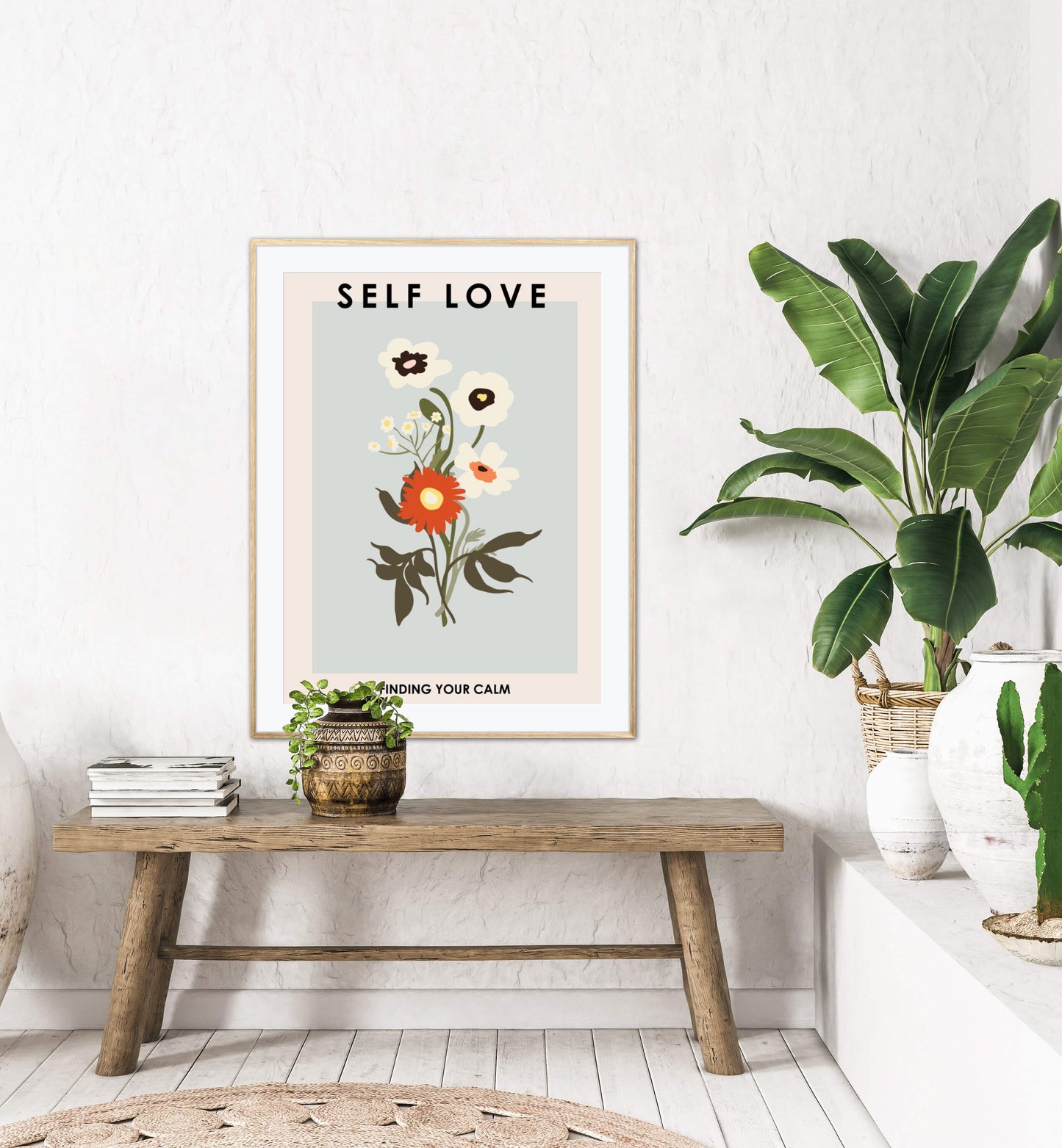 Self Love Flower Market Print Minimalist Poster