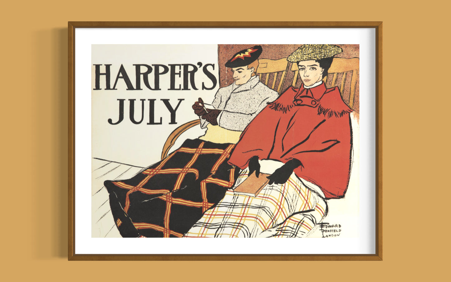 Harpers July Magazine Vintage Print