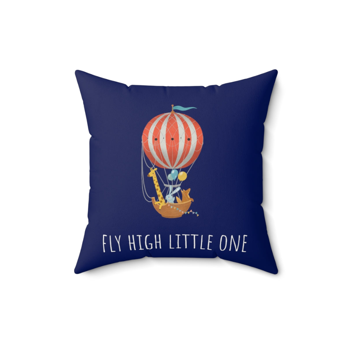 Safari Party Nursery Pillow, Personalized Baby Gift, Hot Air Ballon Pillow