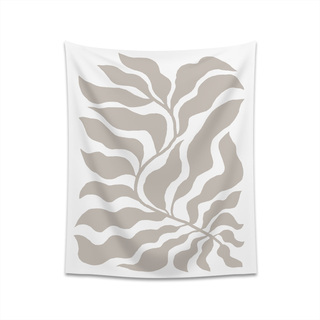 White Abstract Neutral Wall Tapestry