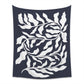 Navy Blue Modern Boho Wall Tapestry