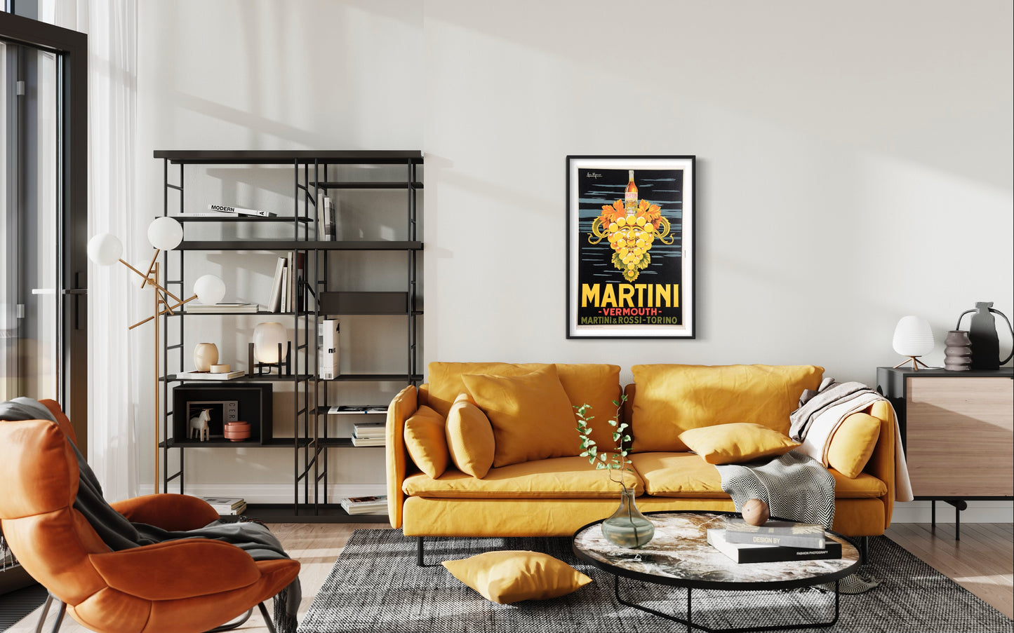 Vintage Italian Poster Advertising Martini Vermouth