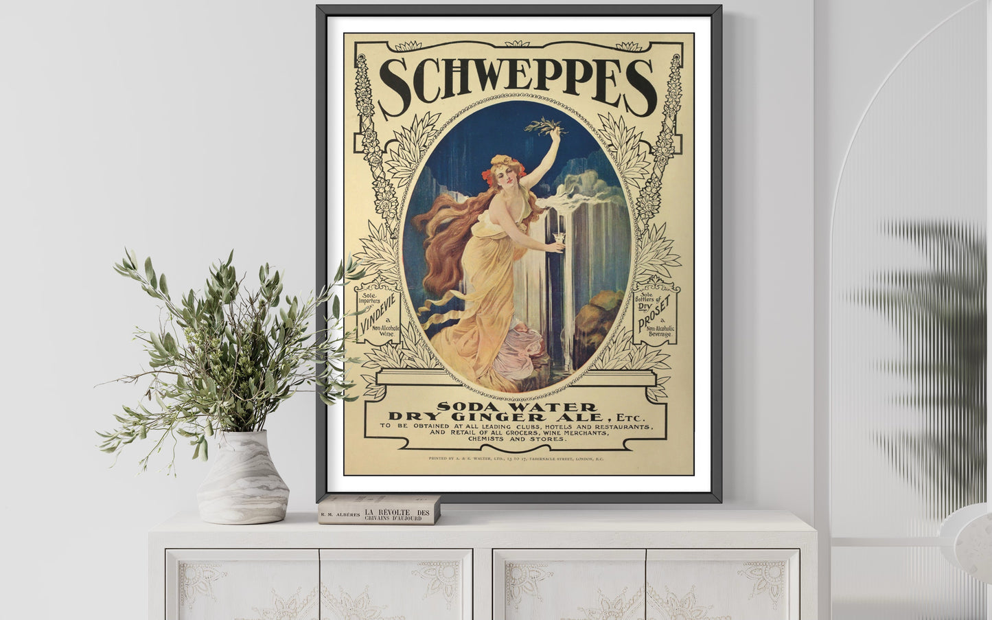 Art nouveau poster for Schweppes in 1908