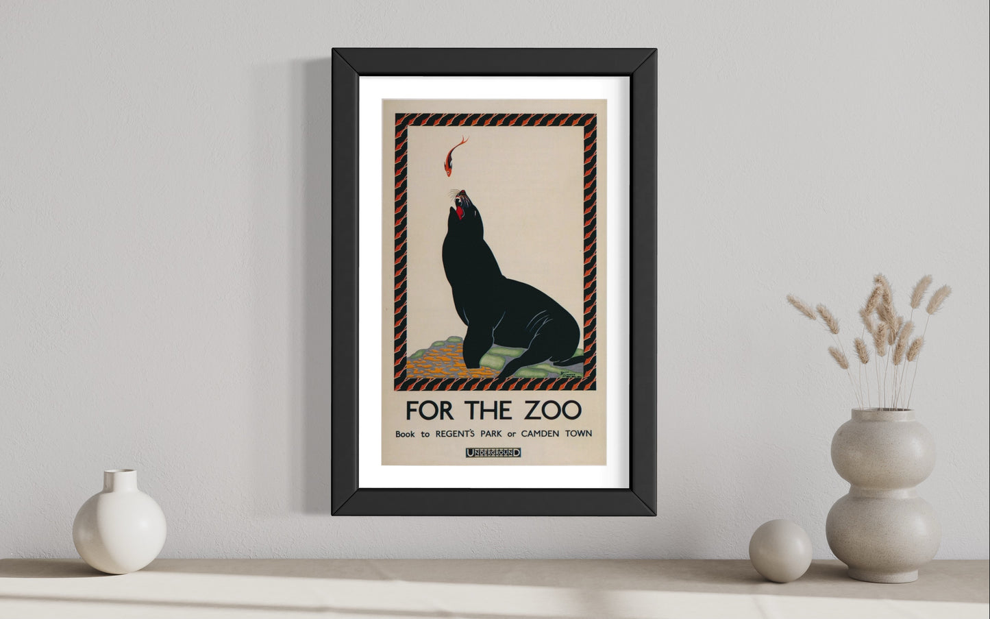 London Underground For the Zoo poster
