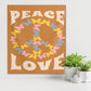 Peace and Love Orange Tapestry