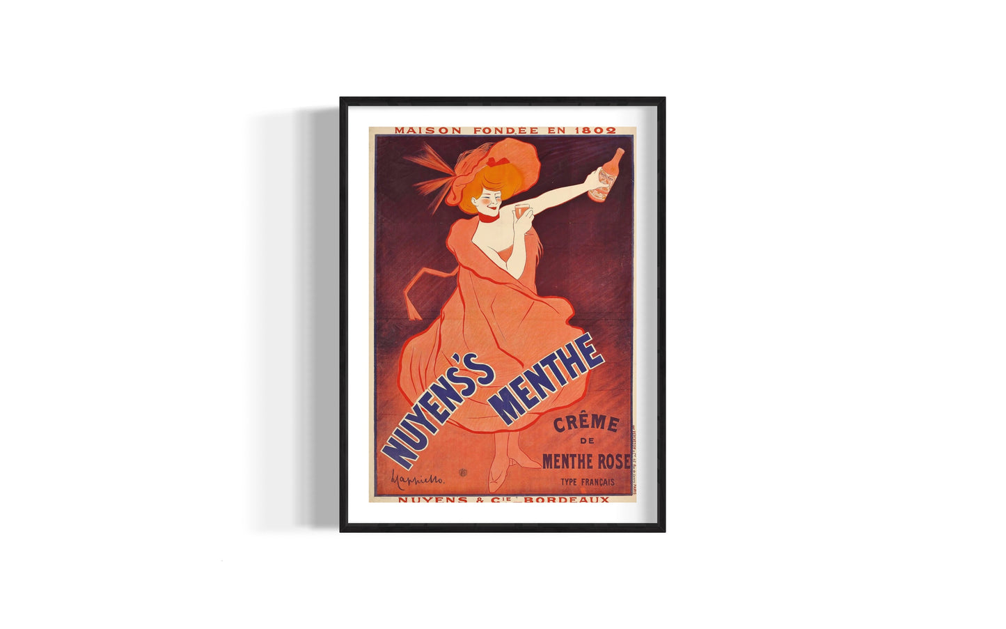 Nuyen's Menthe Vintage Ad Poster