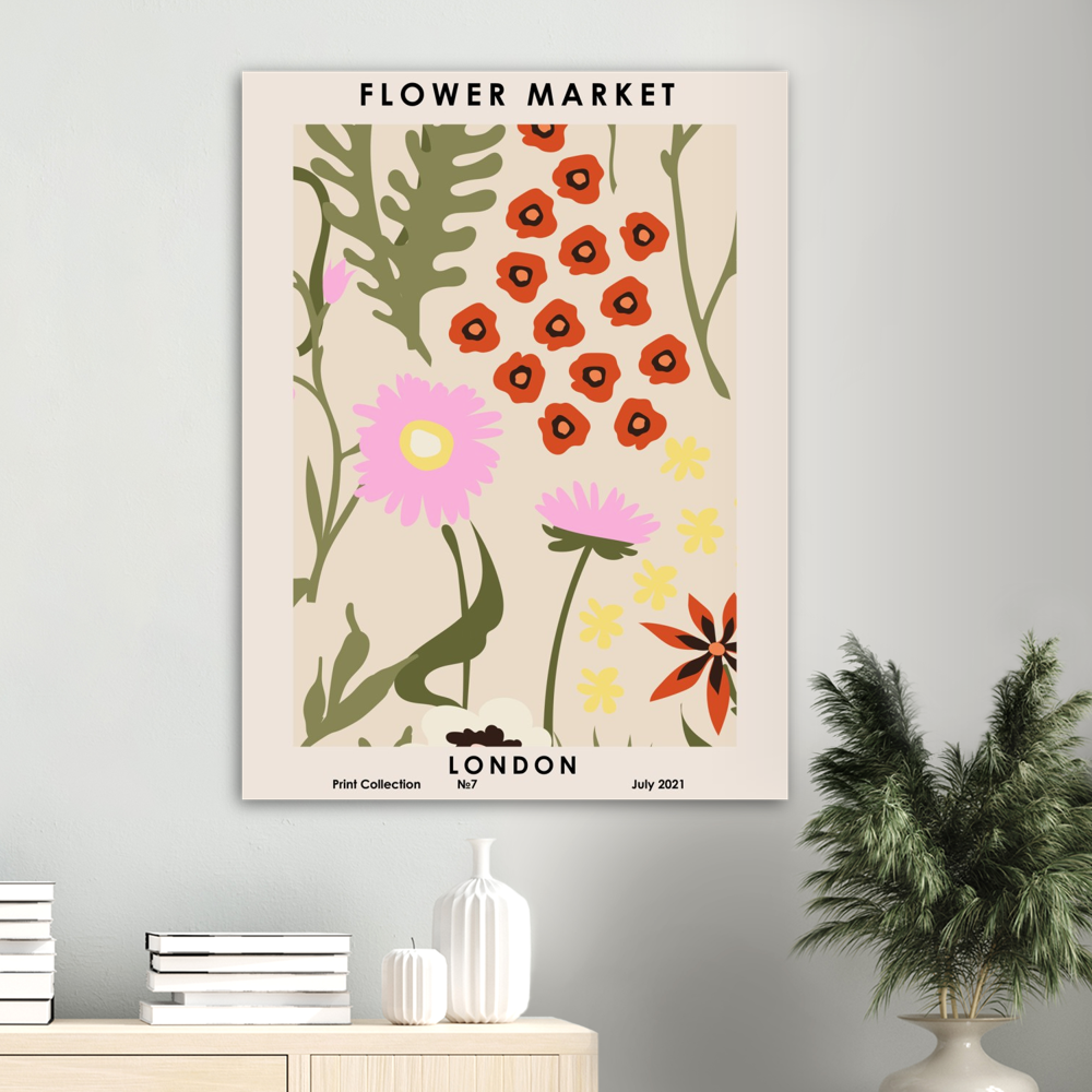 London Flower Market Print Print Poster