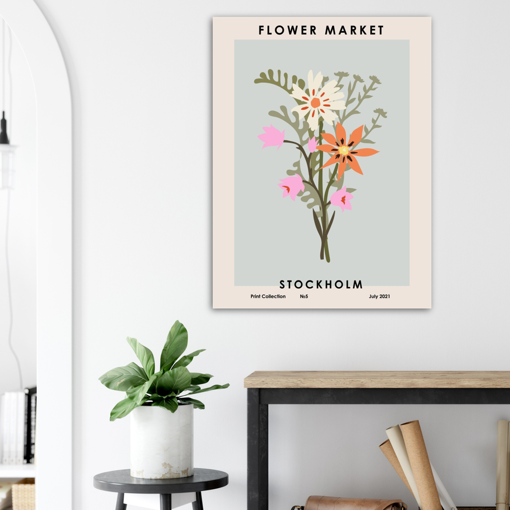 Stockholm Flower Market Print Premium Matte Paper Poster