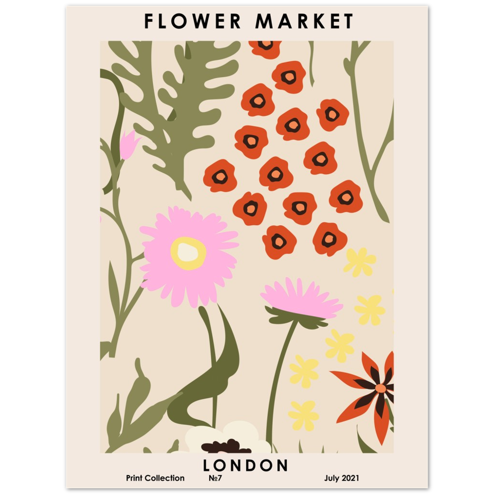 London Flower Market Print